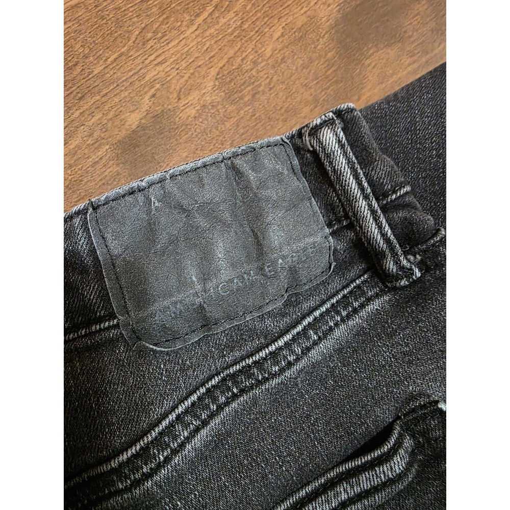 American Eagle Airflex+ Mens Washed Black Denim‎ Jeans 34x29 Stretch 5-Pocket - Picture 7 of 14